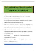 Drivers ED Final &lpar;MVA&rpar; Exam 2025 Questions and Answers