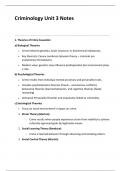 Criminology Unit 3 Notes 2025 