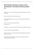 BIO 305-Microbiology Chapter 18-To Summarize correctly answered graded A&plus;