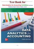 Test Bank for Data Analytics for Accounting 3rd Edition by Vernon Richardson&comma; Ryan A&period; Teeter and Katie L&period; Terrell