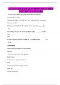 AUTOCAD-EXAM QUESTIONS WITH 100&percnt; ACCURATE ANSWERS