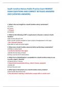 South Carolina Notary Public Practice Exam NEWEST  EXAM QUESTIONS AND CORRECT DETAILED ANSWERS  2025 &lpar;VERIFIED ANSWERS&rpar;