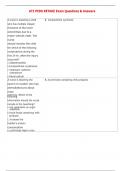 ATI PEDS RETAKE Exam Questions & Answers