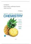 Test Bank For General&comma; Organic&comma; and Biological Chemistry 4th Edition by Laura Frost and Deal  