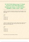 NU 650/ NU650 Midterm Exam V1 | Health Assessment (Latest 2025/ 2026 Update) | Questions and Answers | Verified Solutions | GRADED A | 100% Correct – Regis.
