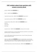 CSET multiple subject Exam questions with  answers correctly solved 