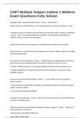 CSET Multiple Subject subtest 1 Midterm Exam Questions Fully Solved&period;