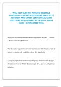WGU C201 BUSINESS ACUMEN OBJECTIVE  ASSESSMENT AND PRE-ASSESSMENT BANK 2025 &vert;  ACCURATE AND EXPERT VERIFIED REAL EXAM  QUESTIONS AND ANSWERS WITH AND A STUDY  GUIDE &vert; GUARANTEED PASS&semi;