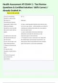 Health Assessment ATI EXAM 1 &sol; Test Review Questions & Certified Solution&sol; 100&percnt; Correct &sol; Already Graded A&plus;&period;