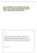 ELECTRONICS ETA CERTIFICATION PRACTICE EXAM QUESTIONS WITH 100&percnt; SOLVED SOLUTIONS&excl;&excl;