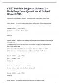CSET Multiple Subjects&colon; Subtest 2 &ndash; Math Prep Exam Questions All Solved Correct 2025&period;