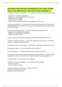 CONTRACTING OFFICER REPRESENTATIVE FINAL PAPER 2025&sol;2026 QUESTIONS AND SOLUTIONS MARKED A&plus;