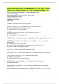 CONTRACTING OFFICER REPRESENTATIVE TEST PAPER 2025&sol;2026 QUESTIONS AND SOLUTIONS MARKED A&plus;