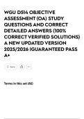 WGU D514 OBJECTIVE ASSESSMENT &lpar;OA&rpar; STUDY QUESTIONS AND CORRECT DETAILED ANSWERS &lpar;100&percnt; CORRECT VERIFIED SOLUTIONS&rpar; A NEW UPDATED VERSION 2025&sol;2026 &vert;GUARANTEED PASS A&plus; 