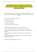 ATI RN MENTAL HEALTH NURSING EXAM PREP FULL QUESTIONS AND CORRECT ANSWERS ALREADY PASSED 2025 LATEST UPDATE