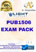 PUB1506  LATEST EXAM PACK 2025 &lbrace;DETAILED QUESTIONS AND ANSWERS&rcub;