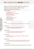 Exam 1 UTA Nurs 5462 Adult Gero Primary  Questions and Answers &lpar;100&percnt; Correct  Answers&rpar; Already Graded A&plus;
