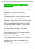 NUR 160 Exam 1 Review Questions and Answers