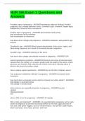 NUR 166 Exam 1 Questions and Answers