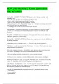 NUR 202 Module D Exam Questions and Answers