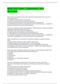 NUR 222 Exam 1 Questions and Answers