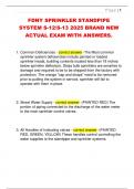 FDNY SPRINKLER STANDPIPE  SYSTEM S-12&sol;S-13 2025 BRAND NEW  ACTUAL EXAM WITH ANSWERS&period;
