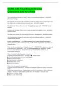NURS 345 Final Exam Review Questions and Answers