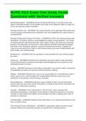 NURS 3112 Exam One Study Guide Questions with Verified Answers