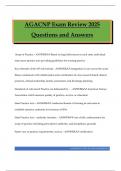 AGACNP Exam Review 2025 Questions and Answers