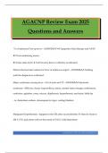 AGACNP Review Exam 2025 Questions and Answers