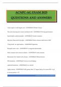 AG-ACNP Bundled Exams 2025 Questions and Answers 