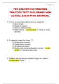 FSC CALIFORNIA FIREARMS  PRACTICE TEST 2025 BRAND NEW  ACTUAL EXAM WITH ANSWERS&period; 