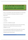 AG-ACNP DRT &num;3 EXAM 2025 QUESTIONS AND ANSWERS