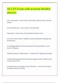 NCCPT Exam with accurate detailed answers 