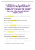 NR 576 Midterm Exam Differential Diagnosis in Adult-Gerontology Primary Care Exam Review Complete Guide with Questions and Verified Answers - Chamberlain &lpar;Latest Update 2025&rpar; 