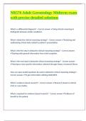 NR576 Adult Gerontology Midterm exam with precise detailed solutions
