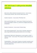 NR 320 Exam 2 with precise detailed solutions