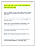 CSU NR 320 Final exam with precise detailed answers
