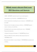 Milady master educator final exam 2025 Questions and Answers