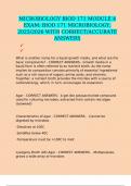 MICROBIOLOGY BIOD 171 MODULE 4 EXAM&colon; BIOD 171 MICROBIOLOGY&comma; 2025&sol;2026 WITH CORRECT&sol;ACCURATE ANSWERS