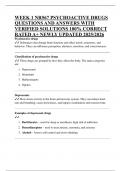 WEEK 1 NR567 PSYCHOACTIVE DRUGS QUESTIONS AND ANSWERS WITH VERIFIED SOLUTIONS 100&percnt; CORRECT RATED A&plus; NEWLY UPDATED 2025&sol;2026