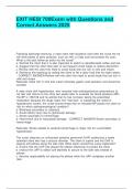 EXIT HESI 700Exam with Questions and Correct Answers 2025&period;