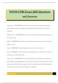 PATH CTRI Exam 2025 Questions and Answers