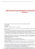CDE Practice Exam Questions &num;3 Questions And Correct Answers