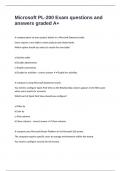 Microsoft PL-200 Exam questions and answers graded A&plus;