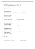 NCTI maintenance 2 to 3 practice exam questions with correct answers 100&percnt; accurately&period;