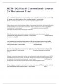 NCTI - DOJ II to III Conventional - Lesson 3 - The Internet Exam Reported Questions well Answered&period;