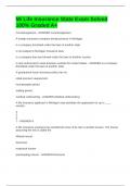 Mi Life Insurance State Exam Solved 100&percnt; Graded A&plus;