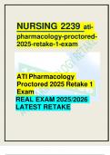 pharmacology-proctored-  2025-retake-1-exam        ATI Pharmacology   Proctored 2025 Retake 1   Exam  REAL EXAM 2025&sol;2026   LATEST RETAKE        N