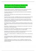 MICHIGAN LIFE PRODUCER EXAMS PACKAGE DEAL  FULL SOLUTIONS PACK